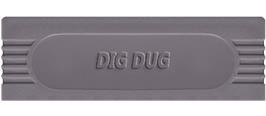 Top of cartridge artwork for Dig Dug on the Nintendo Game Boy.