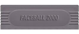 Top of cartridge artwork for Faceball 2000 on the Nintendo Game Boy.