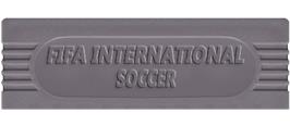 Top of cartridge artwork for Fifa International Soccer on the Nintendo Game Boy.