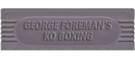 Top of cartridge artwork for George Foreman's KO Boxing on the Nintendo Game Boy.