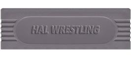 Top of cartridge artwork for Hal Wrestling on the Nintendo Game Boy.