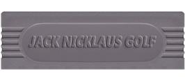 Top of cartridge artwork for Jack Nicklaus Golf on the Nintendo Game Boy.