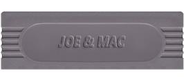 Top of cartridge artwork for Joe & Mac: Caveman Ninja on the Nintendo Game Boy.