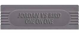 Top of cartridge artwork for Jordan vs. Bird: One-on-One on the Nintendo Game Boy.