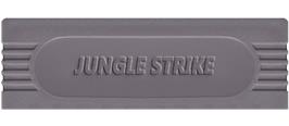 Top of cartridge artwork for Jungle Strike on the Nintendo Game Boy.