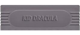 Top of cartridge artwork for Kid Dracula on the Nintendo Game Boy.