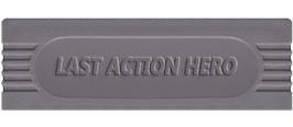 Top of cartridge artwork for Last Action Hero on the Nintendo Game Boy.