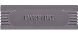 Top of cartridge artwork for Lucky Luke on the Nintendo Game Boy.
