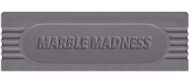 Top of cartridge artwork for Marble Madness on the Nintendo Game Boy.