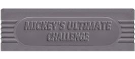 Top of cartridge artwork for Mickey's Ultimate Challenge on the Nintendo Game Boy.