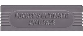 Top of cartridge artwork for Mickey's Ultimate Challenge on the Nintendo Game Boy.