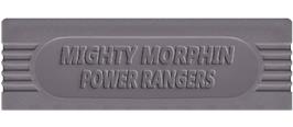 Top of cartridge artwork for Mighty Morphin Power Rangers on the Nintendo Game Boy.