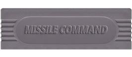 Top of cartridge artwork for Missile Command on the Nintendo Game Boy.