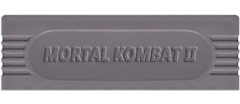 Top of cartridge artwork for Mortal Kombat 2 on the Nintendo Game Boy.