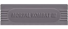Top of cartridge artwork for Mortal Kombat 3 on the Nintendo Game Boy.