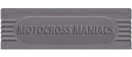 Top of cartridge artwork for Motocross Maniacs on the Nintendo Game Boy.
