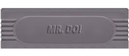 Top of cartridge artwork for Mr. Do! on the Nintendo Game Boy.