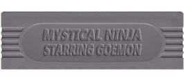 Top of cartridge artwork for Mystical Ninja Starring Goemon on the Nintendo Game Boy.