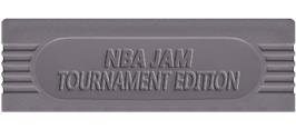 Top of cartridge artwork for NBA Jam Tournament Edition on the Nintendo Game Boy.