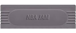 Top of cartridge artwork for Nba Jam on the Nintendo Game Boy.