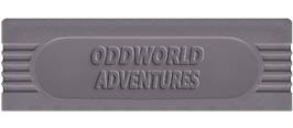 Top of cartridge artwork for Oddworld Adventures on the Nintendo Game Boy.