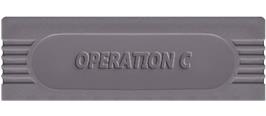 Top of cartridge artwork for Operation C on the Nintendo Game Boy.