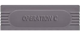 Top of cartridge artwork for Operation C on the Nintendo Game Boy.