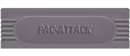 Top of cartridge artwork for Pac-Attack on the Nintendo Game Boy.