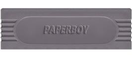 Top of cartridge artwork for Paperboy on the Nintendo Game Boy.