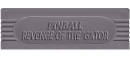 Top of cartridge artwork for Pinball:  Revenge of the 'Gator on the Nintendo Game Boy.