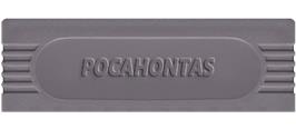 Top of cartridge artwork for Pocahontas on the Nintendo Game Boy.