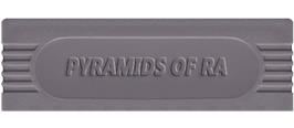 Top of cartridge artwork for Pyramids of Ra on the Nintendo Game Boy.