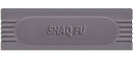 Top of cartridge artwork for Shaq Fu on the Nintendo Game Boy.