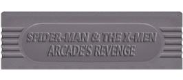 Top of cartridge artwork for Spider-man-x-men on the Nintendo Game Boy.
