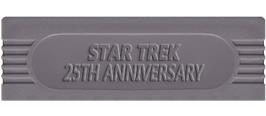 Top of cartridge artwork for Star Trek 25th Anniversary on the Nintendo Game Boy.