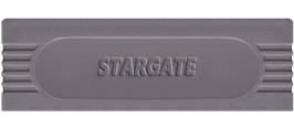 Top of cartridge artwork for Stargate on the Nintendo Game Boy.
