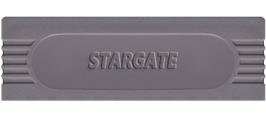 Top of cartridge artwork for Stargate on the Nintendo Game Boy.