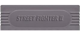 Top of cartridge artwork for Street Fighter 2 on the Nintendo Game Boy.