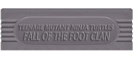 Top of cartridge artwork for Teenage Mutant Ninja Turtles:  Fall of the Foot Clan on the Nintendo Game Boy.