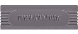 Top of cartridge artwork for Turn & Burn on the Nintendo Game Boy.