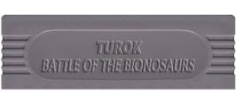 Top of cartridge artwork for Turok: Battle of the Bionosaurs on the Nintendo Game Boy.