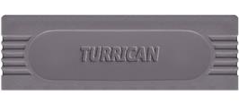 Top of cartridge artwork for Turrican on the Nintendo Game Boy.