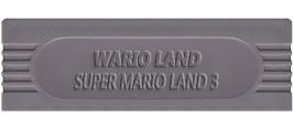 Top of cartridge artwork for Wario Land: Super Mario Land 3 on the Nintendo Game Boy.