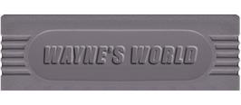 Top of cartridge artwork for Wayne's World on the Nintendo Game Boy.