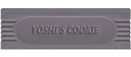 Top of cartridge artwork for Yoshi's Cookie on the Nintendo Game Boy.