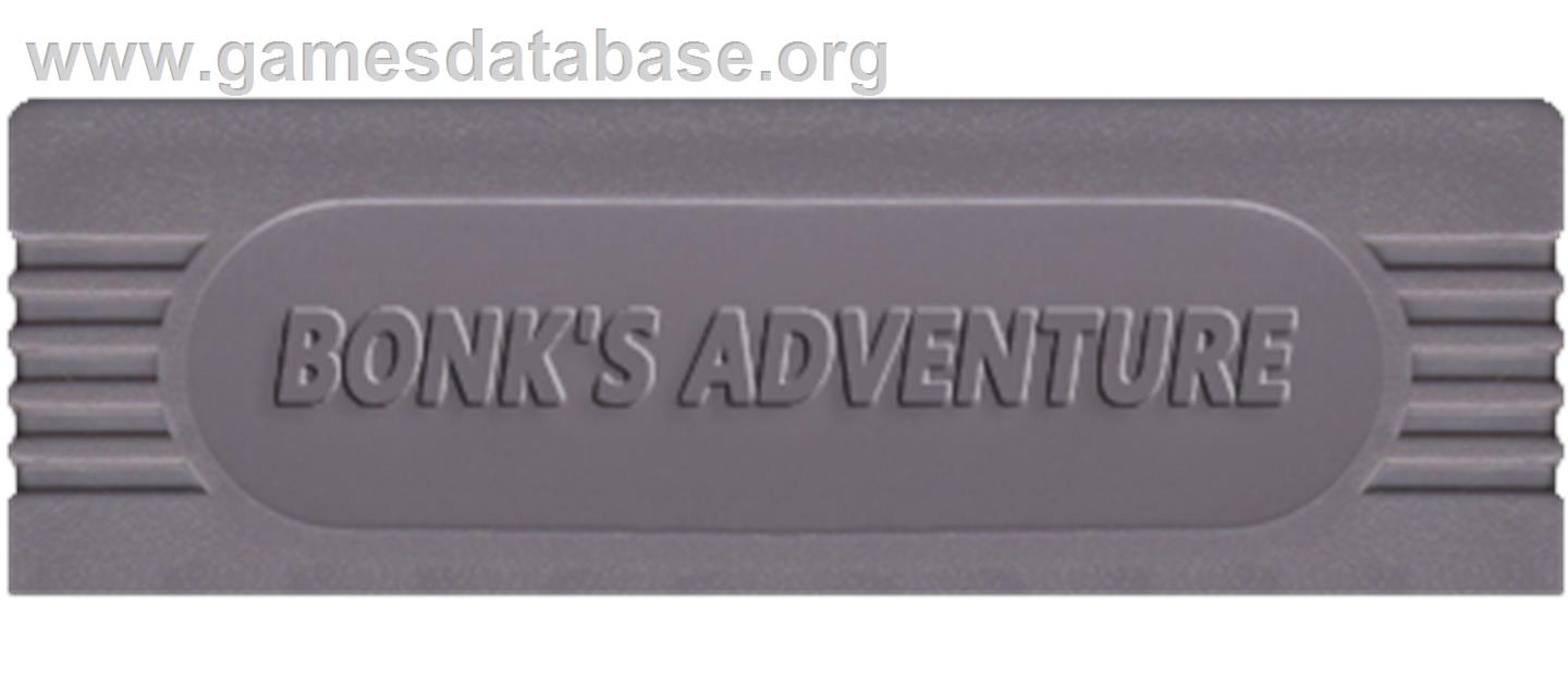 Bonk's Adventure - Nintendo Game Boy - Artwork - Cartridge Top