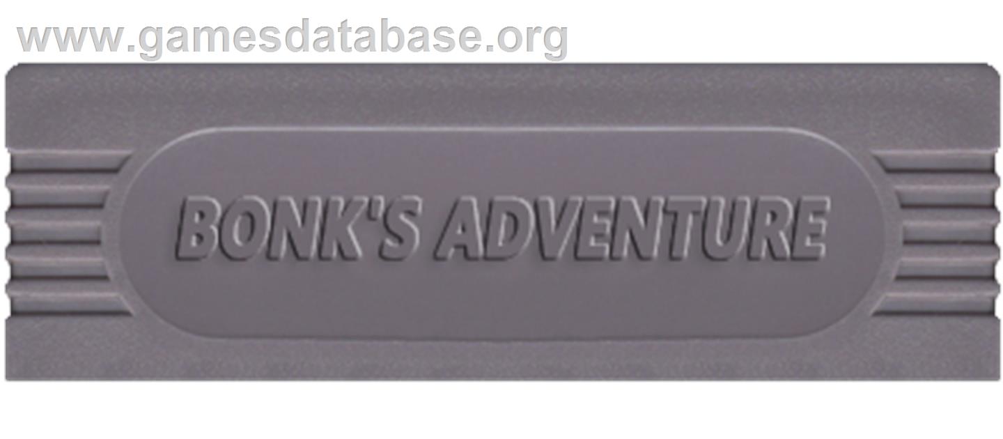 Bonk's Adventure - Nintendo Game Boy - Artwork - Cartridge Top