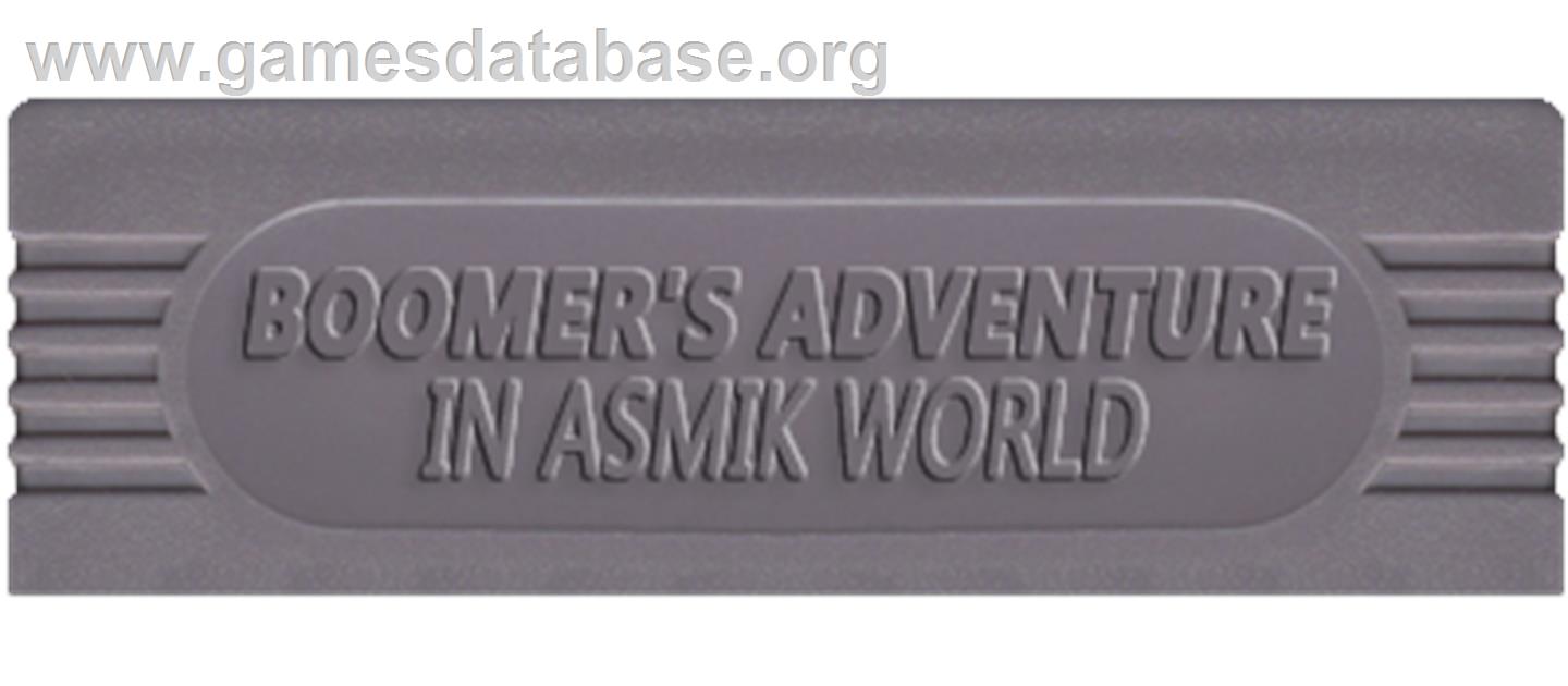 Boomer's Adventure in ASMIK World - Nintendo Game Boy - Artwork - Cartridge Top