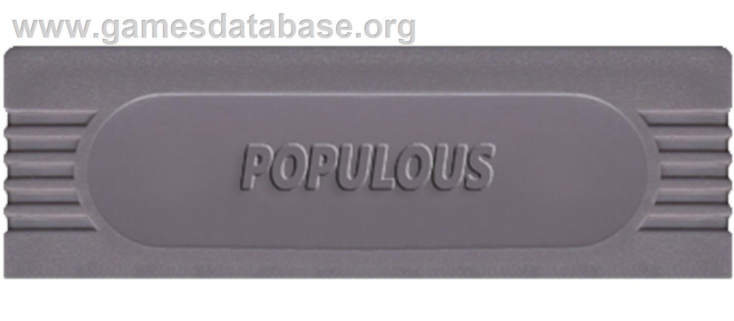 Populous - Nintendo Game Boy - Artwork - Cartridge Top