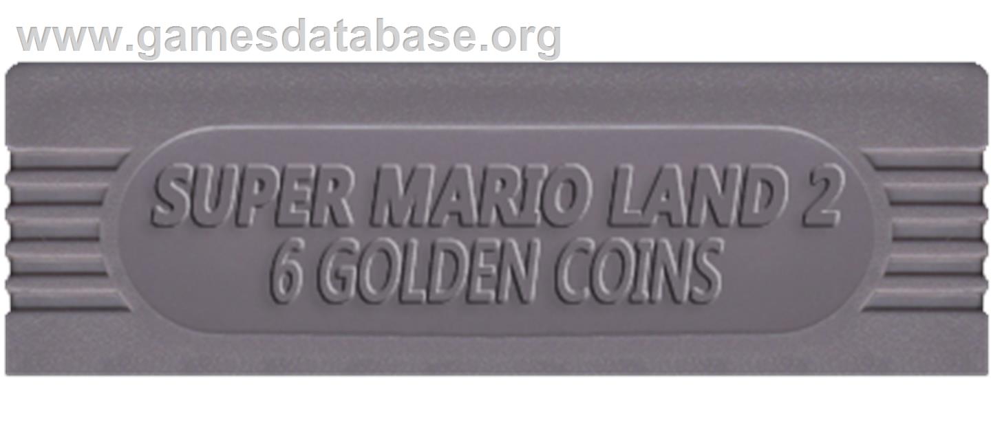 Super Mario Land 2 - 6 Golden Coins - Nintendo Game Boy - Artwork - Cartridge Top